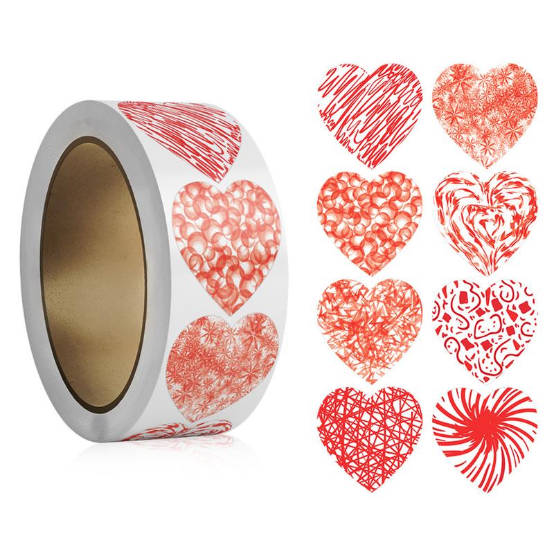 Product Introduction of Valentine's Day Sticker 2.5cm Easy to Use for Valentine's Day Celebrations Decorating Cards Gift Wrapping 0