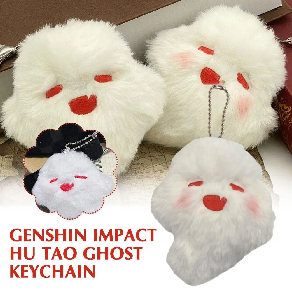 Genshin Impact Hu Tao Ghost, Búp Bê Nhồi Bông Dễ Thương, Móc Chìa Khóa Đồ Chơi Mềm, Móc Khóa Ba Lô, Trò Chơi Nhập Khẩu, N6J3, Hàng Mới Về