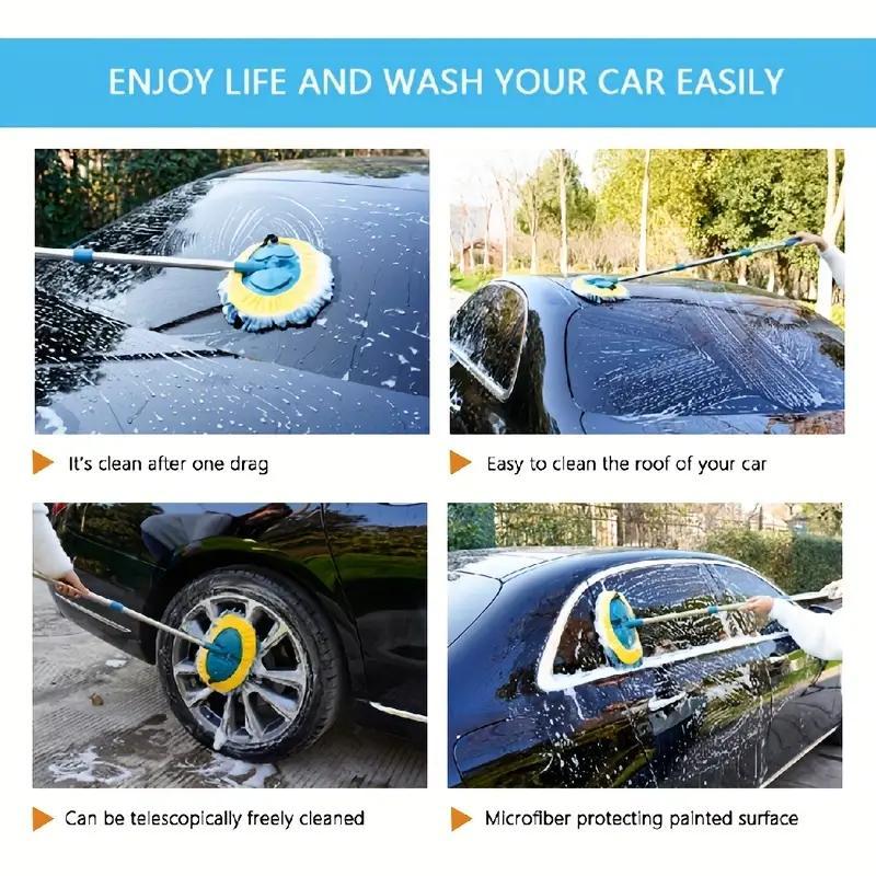 Car Washing Brush, Long Handle Car Washing Brush, Retractable Car Washing Brush Suitable for Car Washing, Cleaning, Scrubbing 5