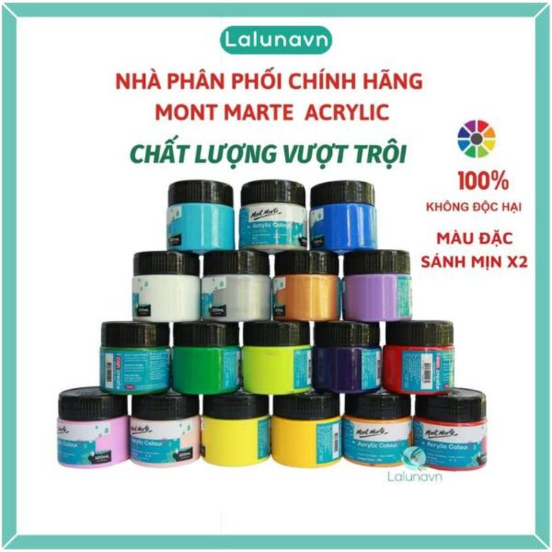 Màu acrylic 3D Mont Marte cao cấp của ÚC 100ml, màu nước vẽ giầy,tranh tường Lalunavn - B26