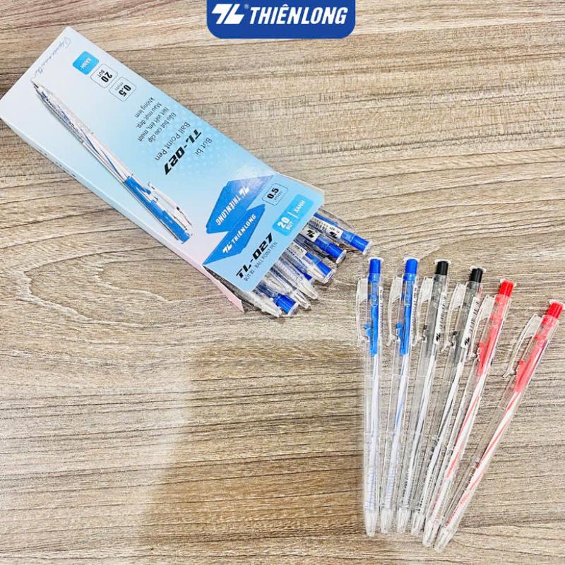 Hộp 20 Chiếc Bút Bi Thiên Long TL 027 Nét Nhỏ 0.5mm thiên long 095