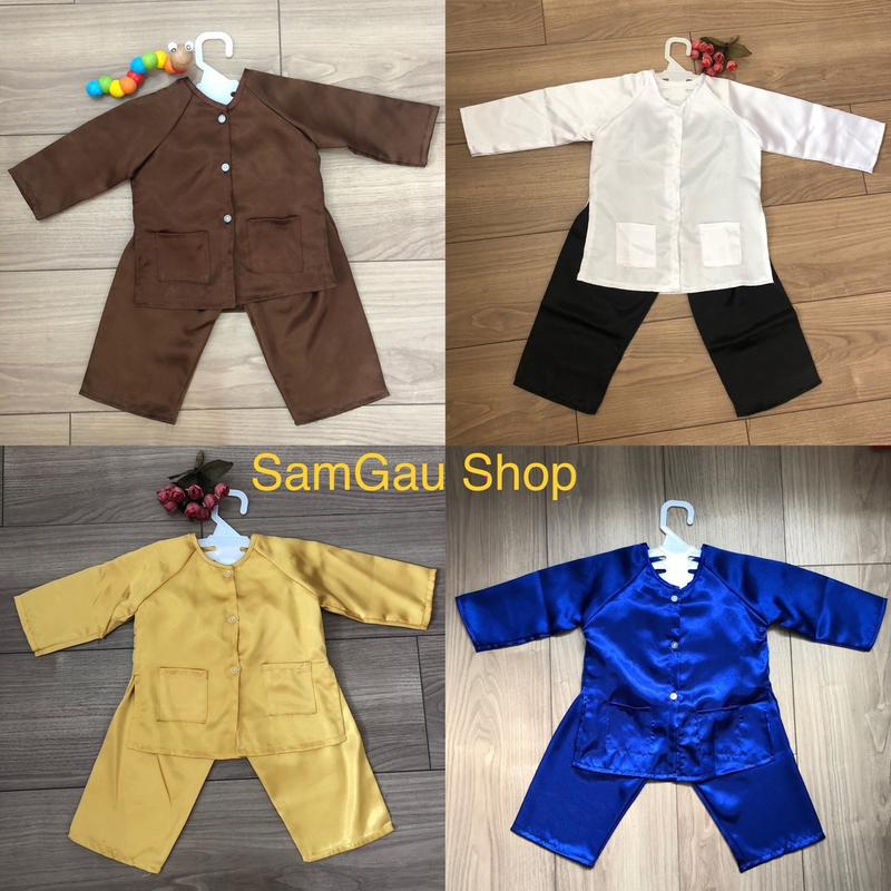 Áo Bà ba SamGau Shop màu trơn cho bé Trai bé Gái từ 7-28kg Em bé Em bé Thoải mái