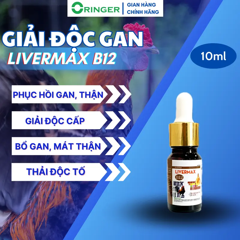 Oringer Zirkulin 10ml + Siêu đậm đặc giải độc gan nhân sâm Livermax b12 10ml + Sữa tắm OMAZIN 7 trong 1 10ml cho gà đá 1