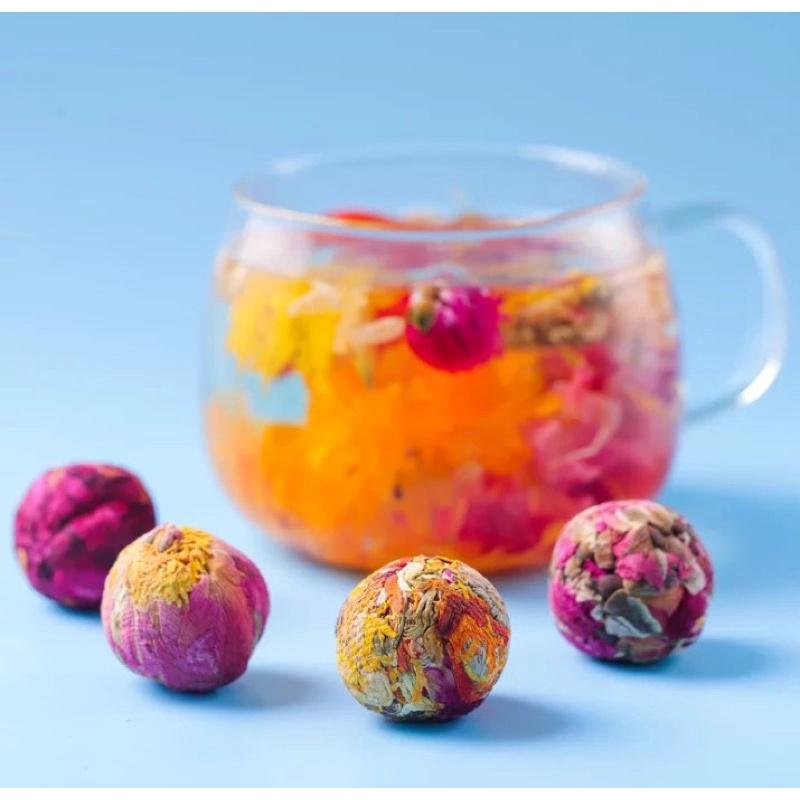 Mamacia Treats (1 Pcs) Blooming Tea / Teh Bunga Mekar / Teh Bola / Flower Tea Ball 1