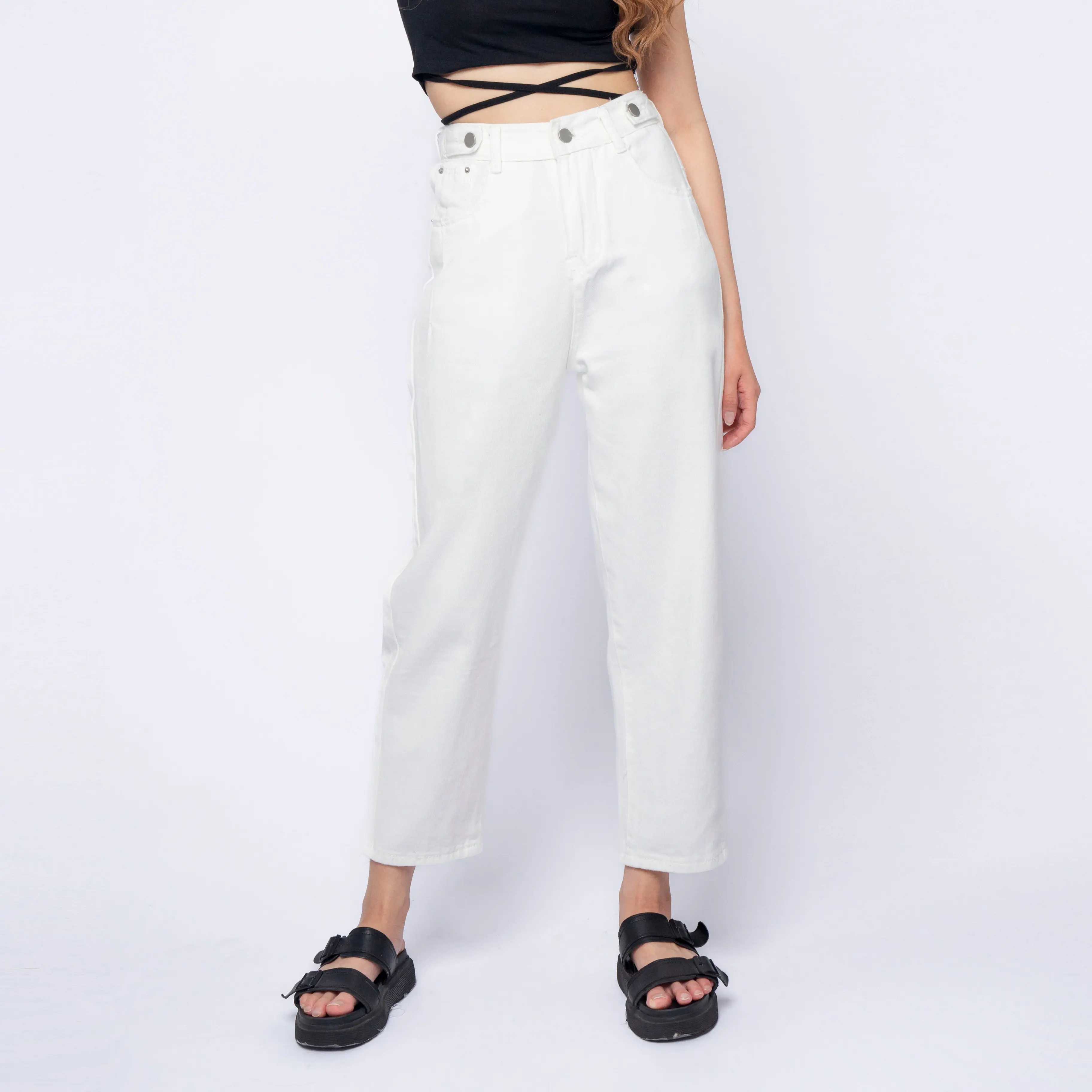 VIERLIN - Jeans 7111 - white jeans boyfriend  | JEANS HIGHWAIST JEANS BAGGY JEANS BOYFRIEND JEANS SKINNY JEANS CUTBRAY CELANA JEANS RIPPED JEANS KULOT JEANS WANITA FLARE JEANS LOOSE JEANS PANJANG JEANS HW