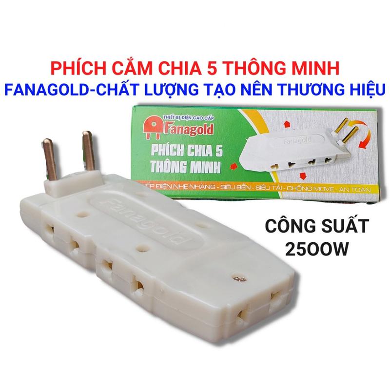 Phích cắm điện đa năng 5 chia chịu tải 2500w Loại Tốt