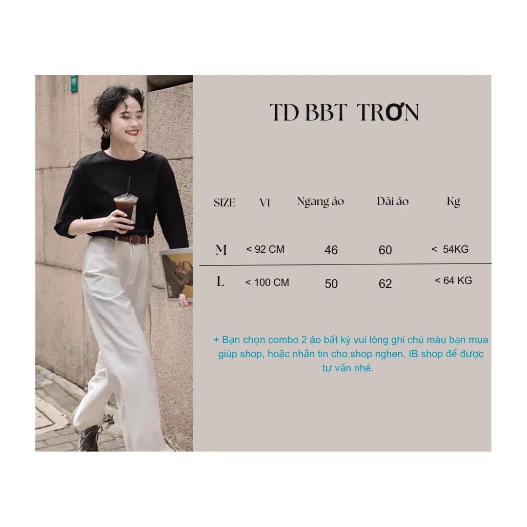 ÁO THUN TAY DÀI  BABYTEE TRƠN VẢI COTTON MỀM MỊN THOÁI MÁI Cổ Tròn Women | BigBuy360 - bigbuy360.vn