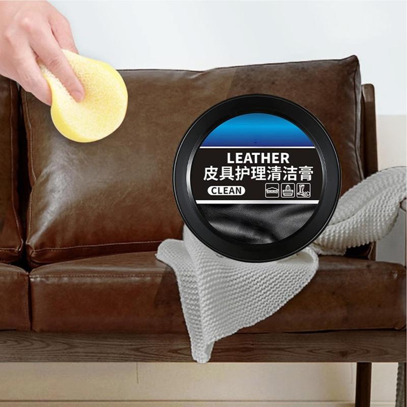 Product Introduction of High Quality Leather Maintenance Car Leather Care Refurbishing Paste Polishing Furniture Leather Cleaning Cream Durable With Sponge Leather Cleaner Car Accessories 20