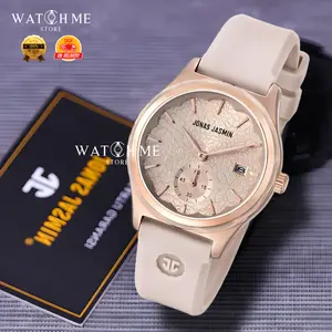 Jam Tangan Wanita Analog Moana Bulat Original Bergaransi Tahan Air Cantik Mewah Megah Berkelas Elegan Rubber Watches Jonas Jasmin