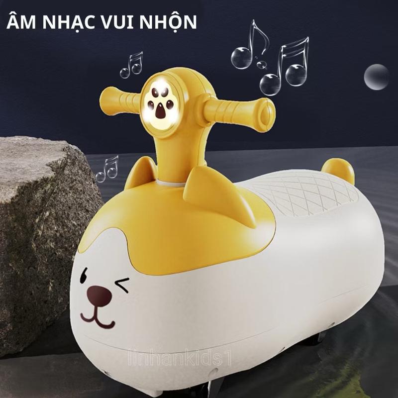  Xe chòi chân hạt đậu phộng,củ lạc mèo ú có đèn và nhạc cho bé giúp tăng khả năng vận động linh hoạt Đồ Chơi 