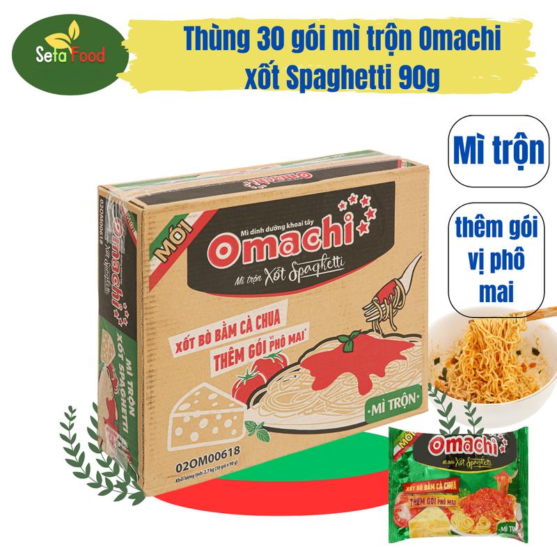 Thùng 30 gói mì trộn Omachi xốt Spaghetti 90g Ngon Khó Cưỡng Miến Food Cay mì  gói