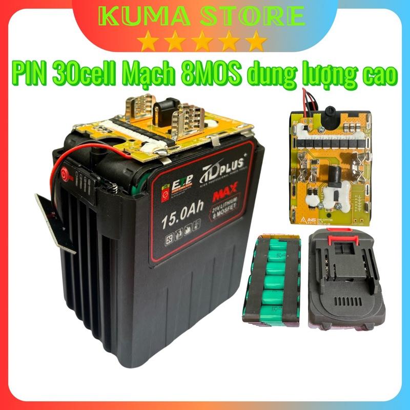 PIN 30cell Mạch 8MOS SS 2500mah dung lượng cao chống ngắt tải chân phổ thông 4cm dùng cho máy khoan máy cắt máy mài máy bulong vít đa năng ....