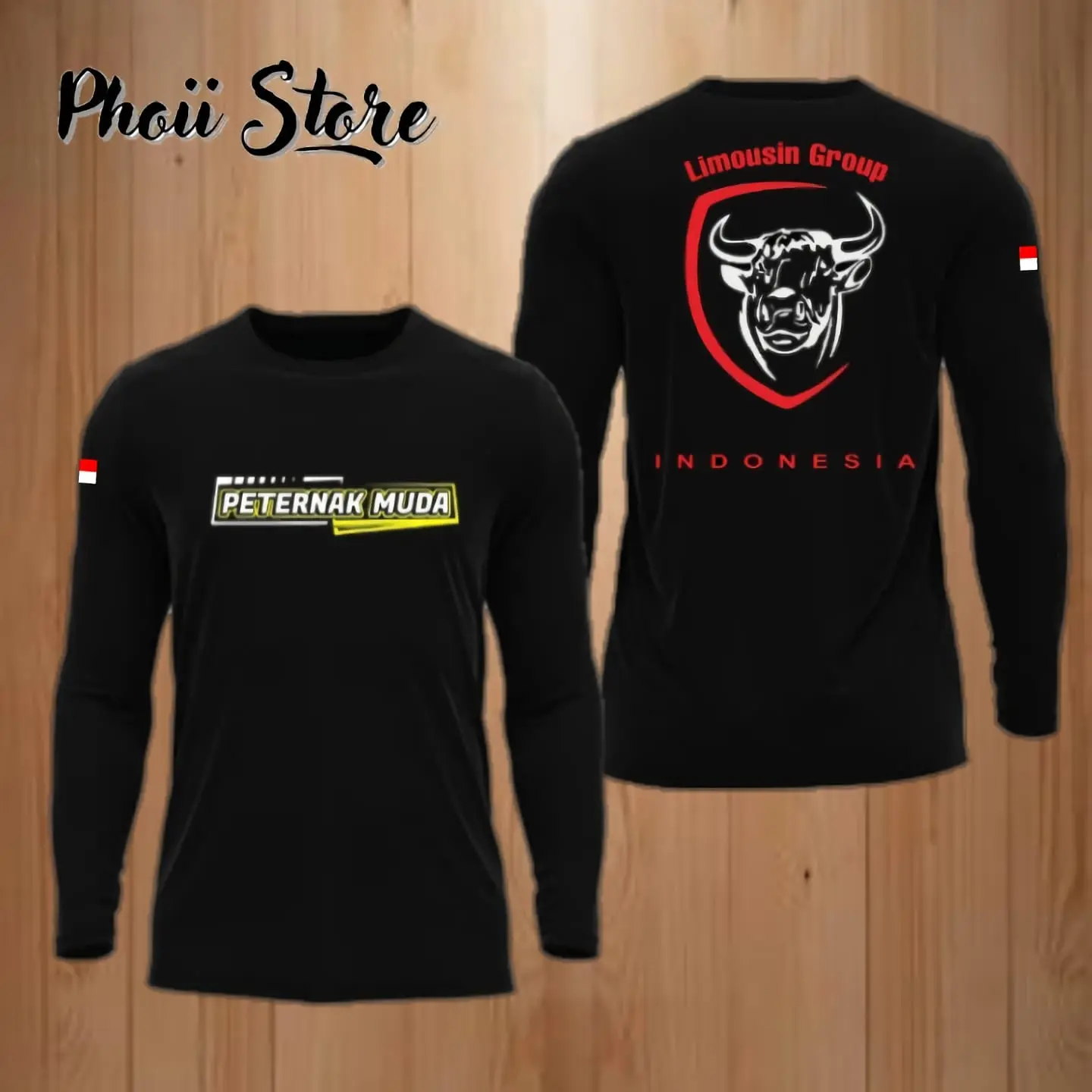 Kaos Lengan Panjang Peternak Muda Sapi Limousin