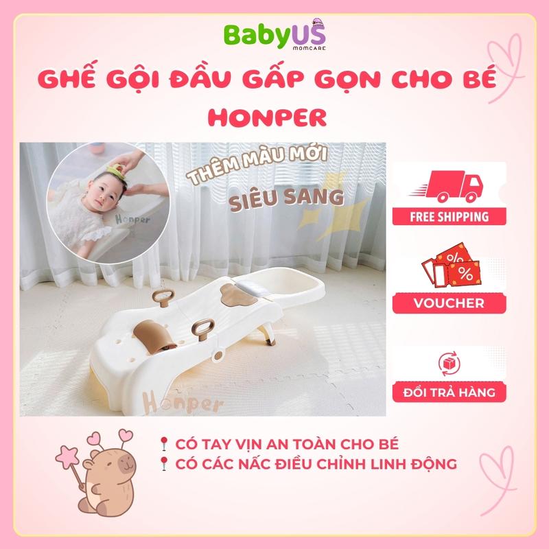 Ghế tắm, gội đầu em bé gấp gọn siêu tiện dụng Honper - mẫu mới Cho Bé