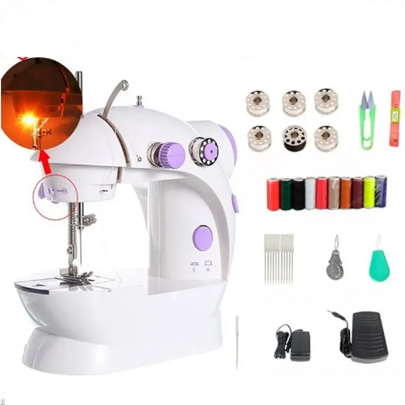 Máy may mini để bàn CMD, máy khâu gia đình có đèn led nhỏ gọn tiện dụng 7