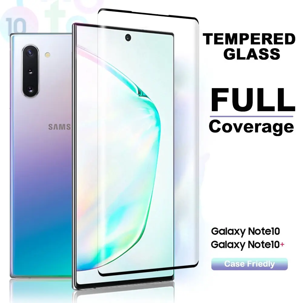 Kính Cường Lực Bảo Vệ Màn Hình Cong, Phim Bảo Vệ Mặt Trước Che Phủ Toàn Bộ, Dành Cho Samsung Galaxy Note 10 Plus, 20 Ultra, Note 10 Pro, Note 10plus, Note10 +