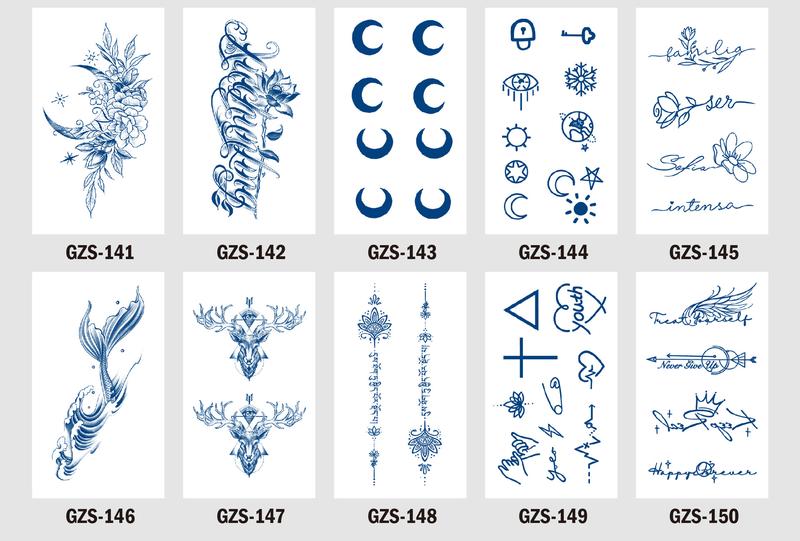Product Introduction of Herbal Juice Semi-Permanent Temporary Tattoo Stickers Waterproof Long-Lasting Alphabet Fresh Style Tattoos tattoo  sticker  30  days 17