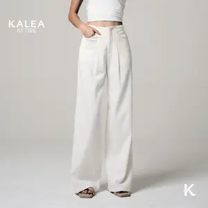 Cici Linen Pants by Kalea Attire | Celana Pantai wanita Highwaist | Celana Panjang wanita | Celana Pantai wanita | Beach Pants | high waist loose pants | Celana kulot linen | Basic korean long trousers linen