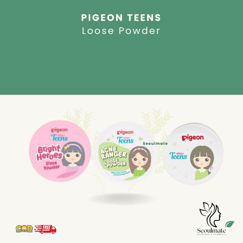 PIGEON TEENS - Loose Powder Bedak Tabur Bedak Remaja Squalane|Acne Ranger|Bright Heroes 0