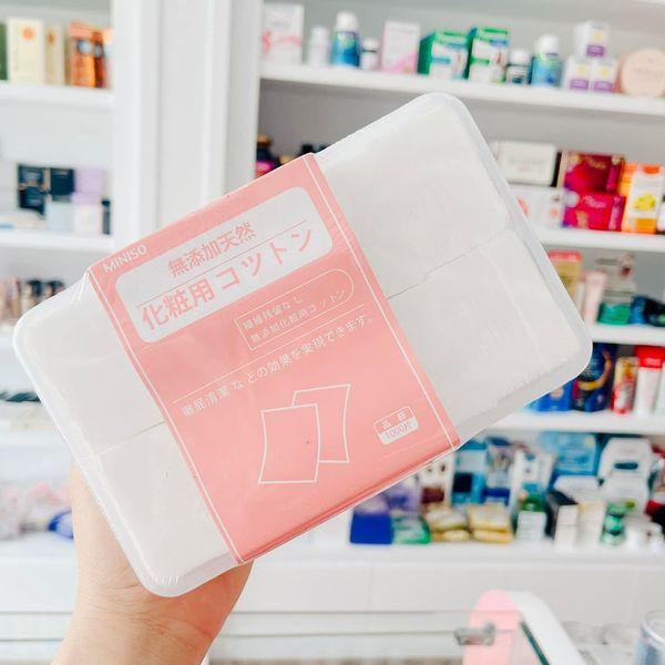 Bông đắp toner hộp 1000 miếng Miniso thay thế mask - mỏng mềm mịn bông tẩy trang coton