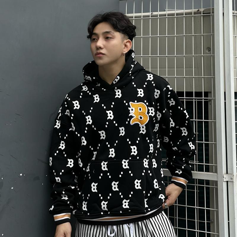 Áo Hoodie Boxy THE BAD GOD STRIPED - Menswear A00018 Tay Dài Lót Bông Có Túi 7