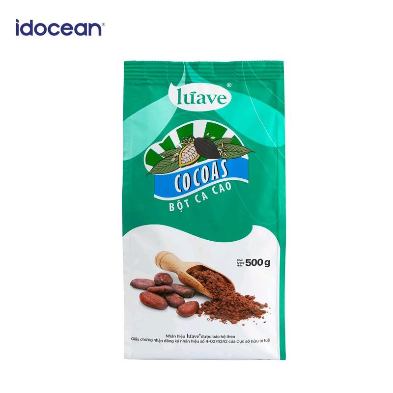 BỘT CACAO ĐẮNG LUAVE gói 500g tách béo nguyen lieutrasua 0