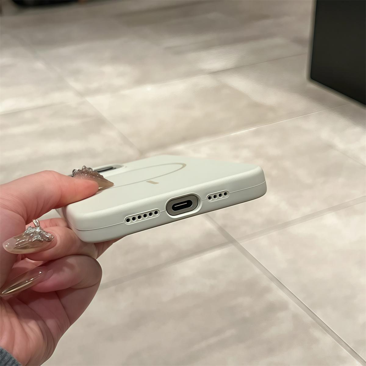 New Color Liquid Silicone Magnetic Phone Case For iPhone 16 Plus 15 14 13 11 12 16 Pro Max Anti Fingerprint Wireless Charging Soft Cover Shockproof