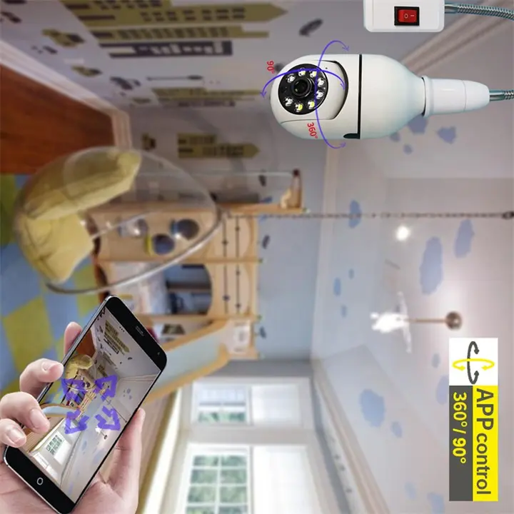 CCTV Lampu V380 Pro 8MP Kamera CCTV Wifi Lampu CCTV 360 PTZ 5