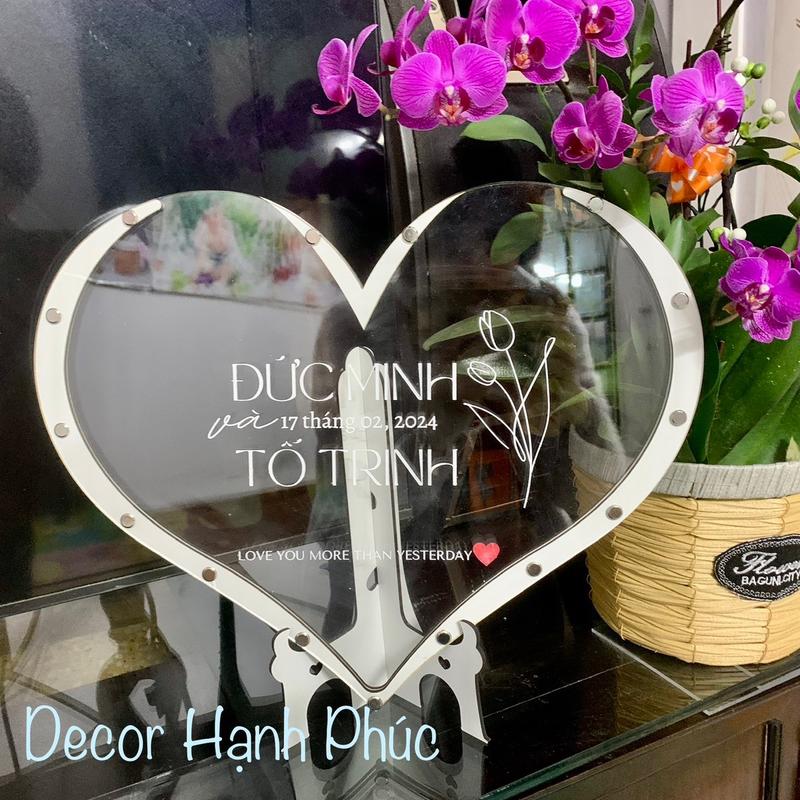 Tranh rót cát hợp hôn size 60cm in ành theo yêu cầu Decor Decor Phòng Khung Tranh 2