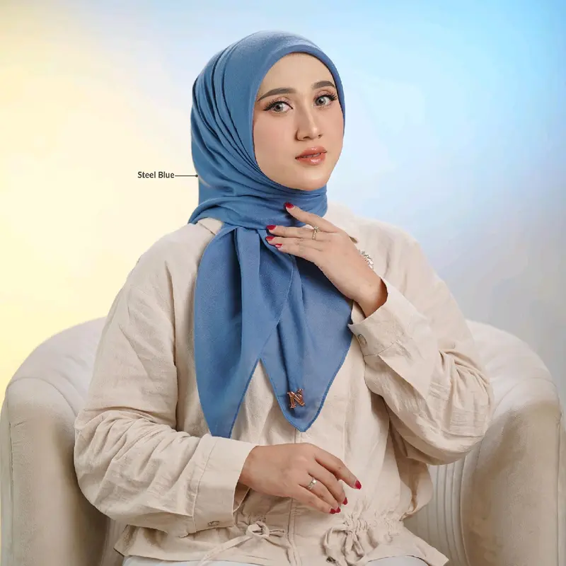 JILBAB KERUDUNG SEGIEMPAT POLOS VOAL PREMIUM NADHEERA LUXURY N 010 TERLARIS MURAH 5