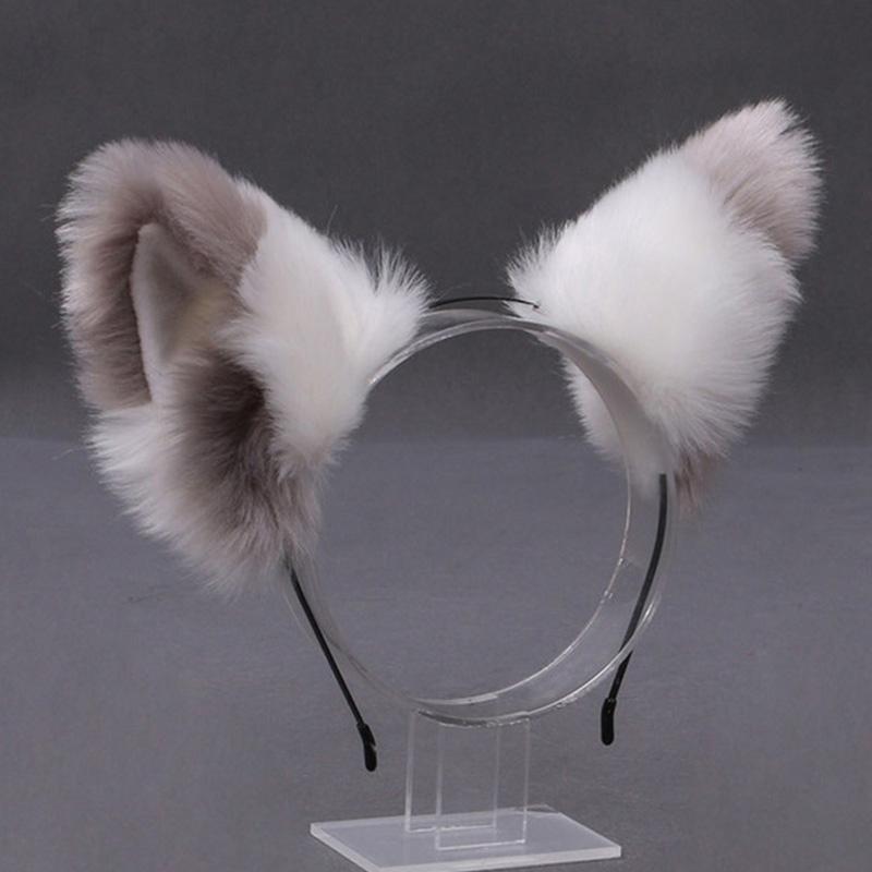 Product Introduction of Fashion Fox Cat Ear Hair Band Popular Plush Cat Ear Headband Black White Soft Hairband with Bells Costume Cosplay Masquerade-Party Hair Accessories For Women Girls 37