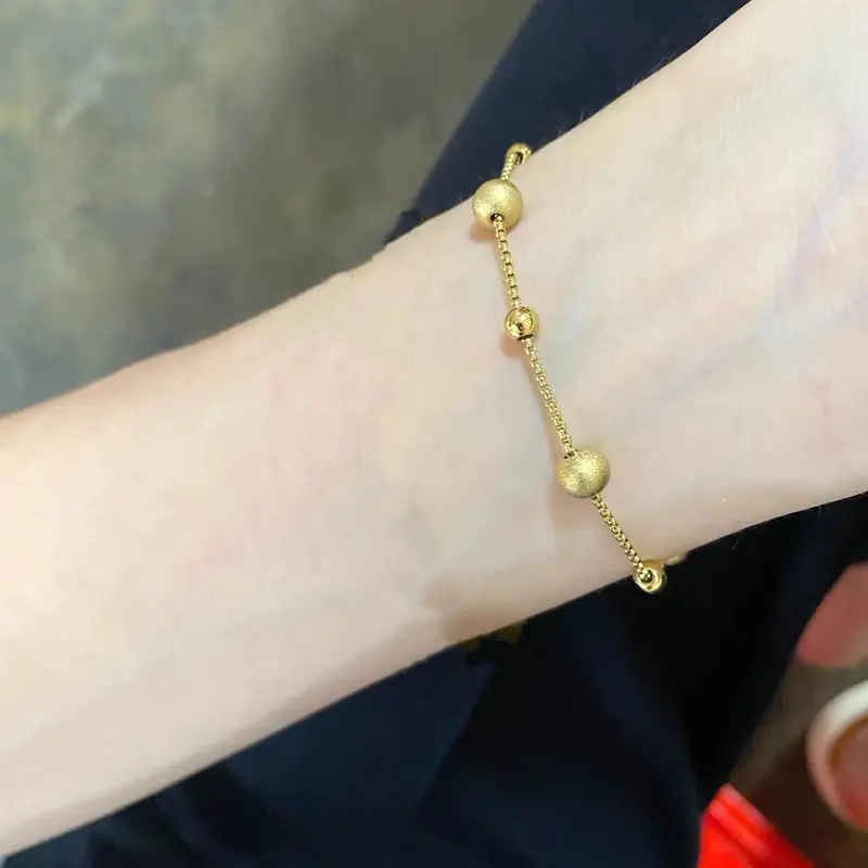 Celins Jewelry - Gelang Serut Boba Gradiasi Titanium Anti Karat 2