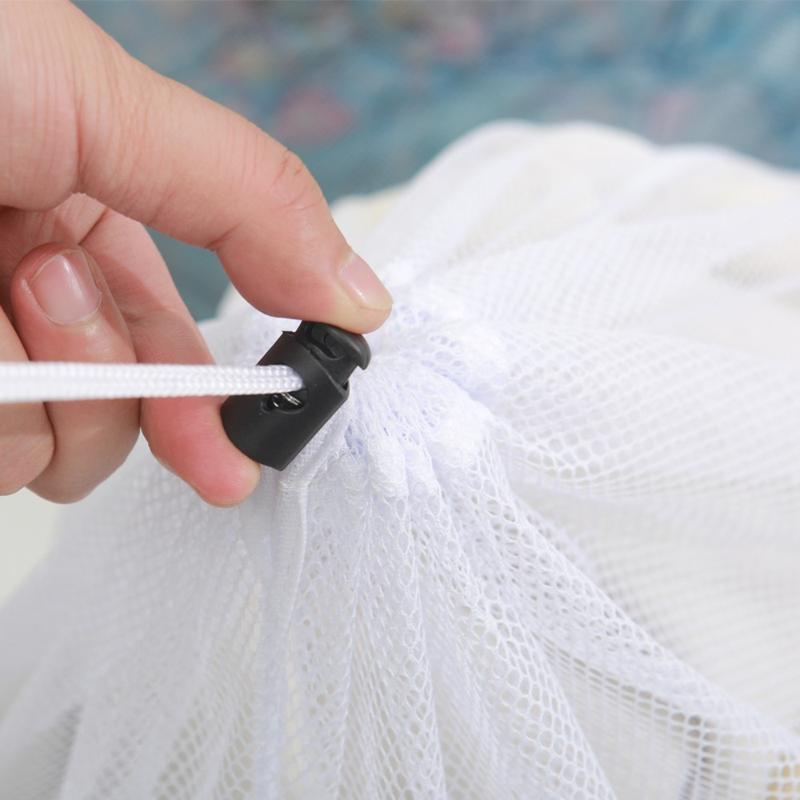 Product Introduction of Heavy Duty Nylon Mesh Mesh Laundry Bag White 24×36inch Laundry Hamper Liner Large Foldable Mesh Bag Rawstring Bra Underwear Socks Clothes Laundry Care 18