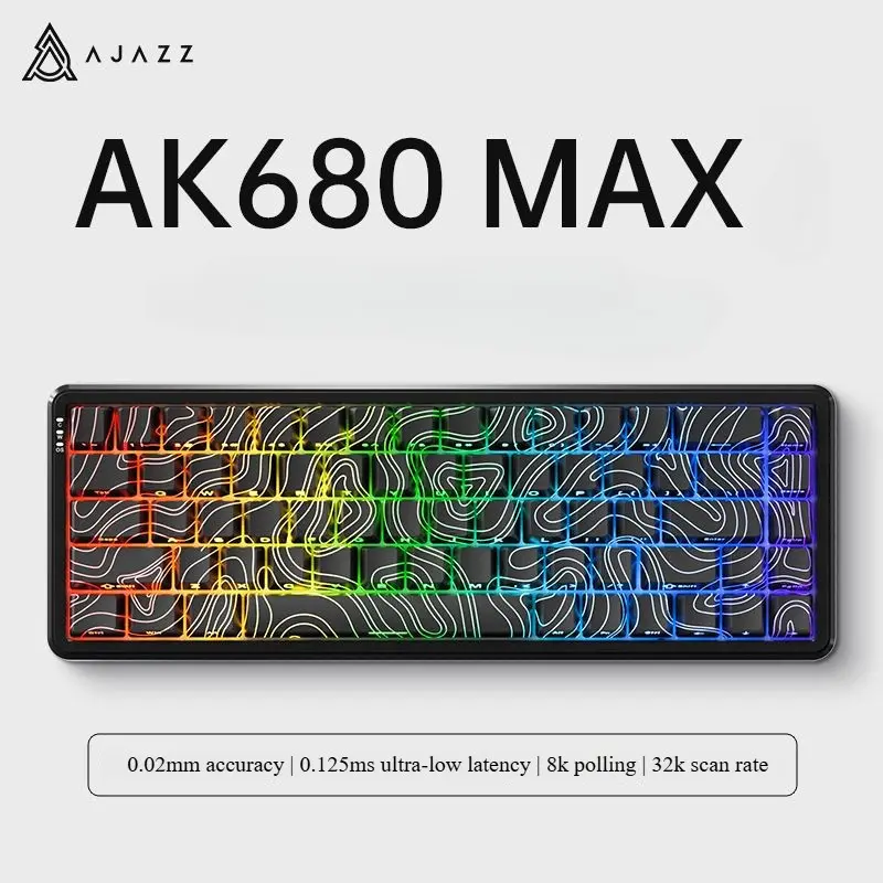 AJAZZ AK680 Max Mechanical keyboard Rapid Trigger Keyboard Magnetic Switch Full-key Hot Swappable 8Khz RGB Custom Gaming Keyboard