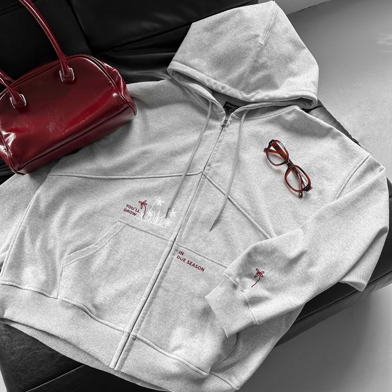 CINDER Áo Hoodie Zip Growth, Áo Hoodie Zip Local Brand Dành Cho Nam Nữ Women Top Có Túi