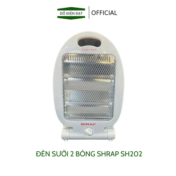 Đèn sưởi 2 bóng Shrap 2 bóng, 400W-800W, 350 độ C, tự động ngắt khi nghiêng đổ, bảo hành 12 tháng