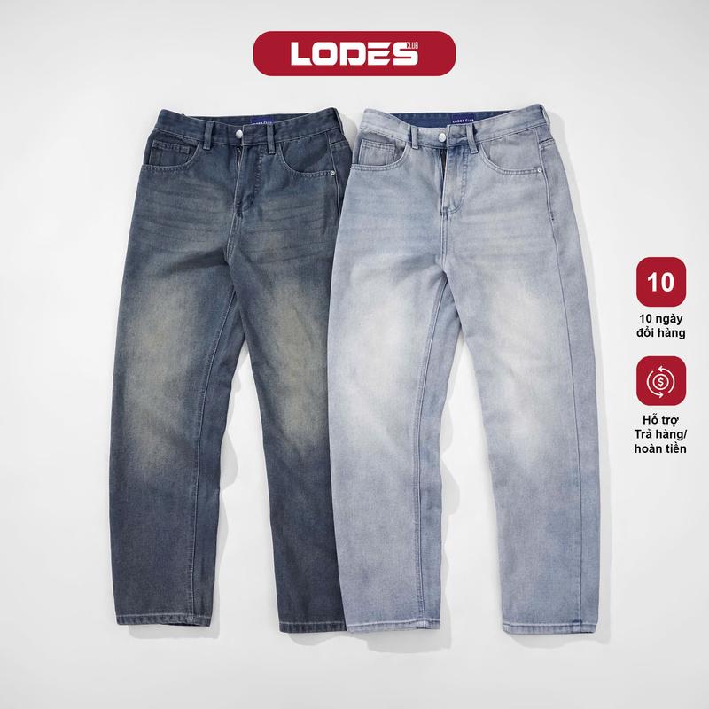 Quần jeans nam ống đứng. Quần baggy jeans ống Straight Fit tôn dáng. Chất denim mềm mại LODES CLUB