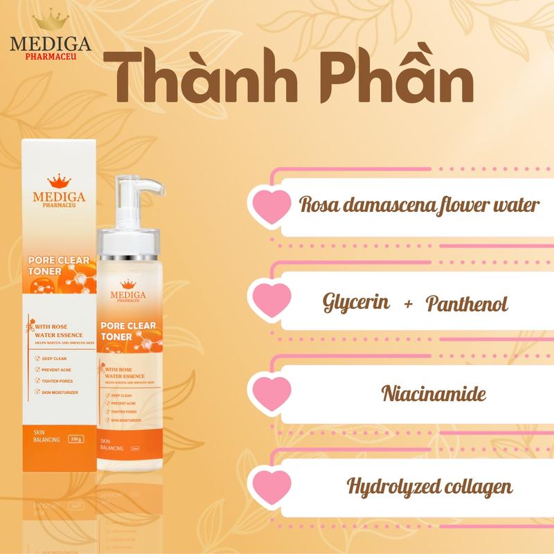 TONER NƯỚC HOA HỒNG LÀM SẠCH, DƯỠNG ẨM,  Skincare Làm Đẹp Da Chăm Sóc Da Dưỡng Ẩm Da Dưỡng Da Mặt 5