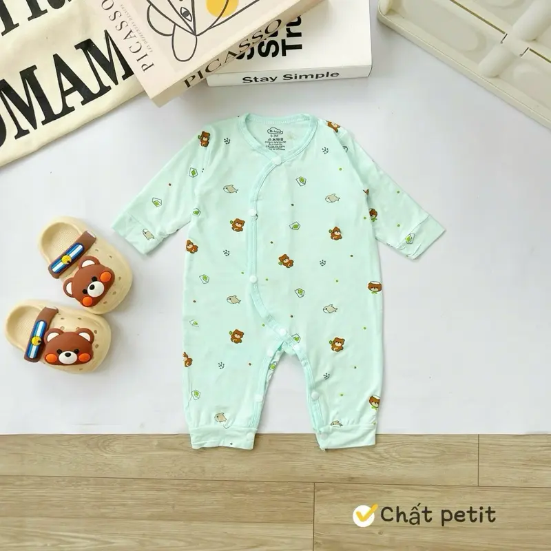Body dài màu họa tiết chất thun lạnh mềm mát cho bé 3