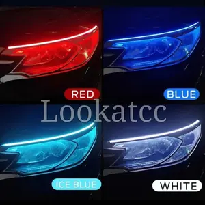 [SEPASANG] Lampu ALIS DRL Flexible Running 2 Mode Senja + Sein DC 12V Universal