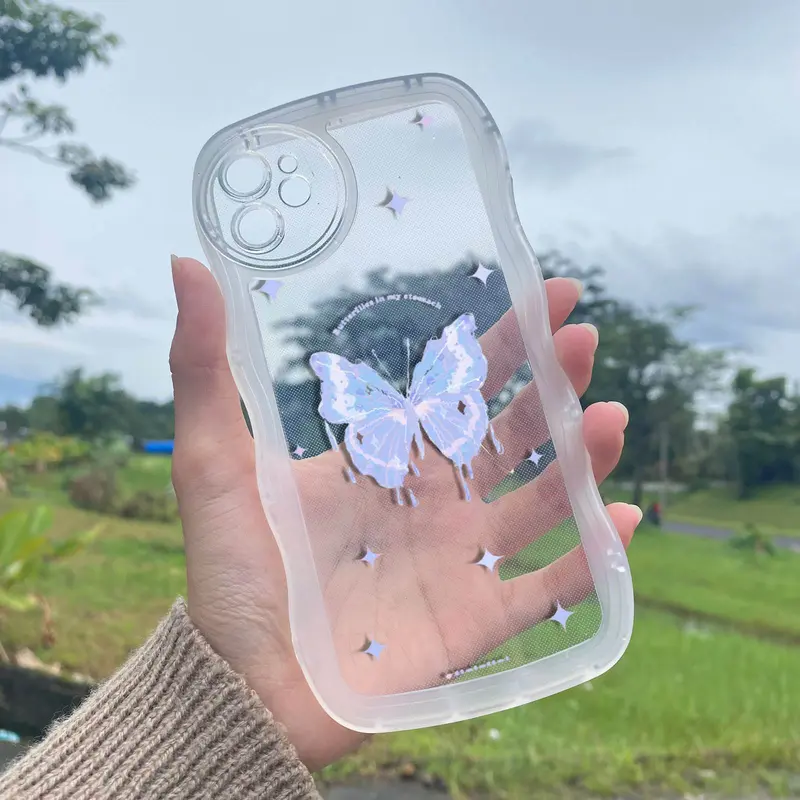 [CG-2] Case Hp Clear Gelombang For All Type Op / Vi /Xiao /Real / Infi / Sam / Ip A04 A04E A04S - A17 A77S A57 A16 - Y21 Y16 Y35 Y02S Y20 - 9A 9C 9T 10 10A - HOT 11S 12 12I 12 PLAY - C31 C35 C33 - IP 6S 7+ 8 7 XR Cover Handphone 1