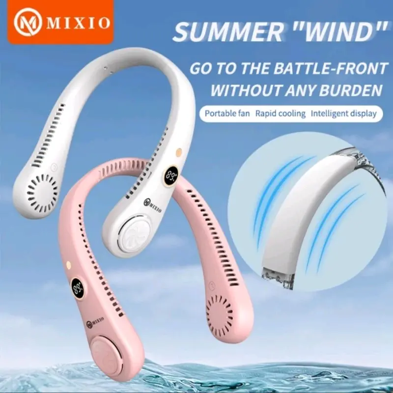 MIXIO M69 Premium Kipas Angin Leher Portable Sport Lazy Neck Fan 1