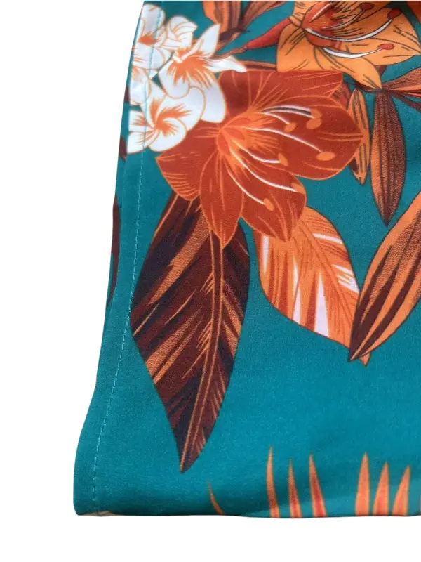 Women's Plants Print Belted Romper, Casual Short Sleeve Wide Leg Romper for Summer, Fashion Women's Clothes for Beach Holiday, Womenswear 6