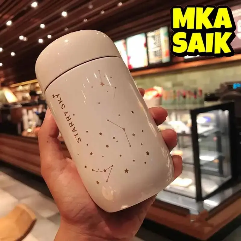 แก้วกาแฟเก็บความร้อน กระติกน้ำ มินิน่ารักแก้วนางสาว เด็กกระเป๋าพกพาถ้วยถ้วยสร้างสรรค์ 200ML