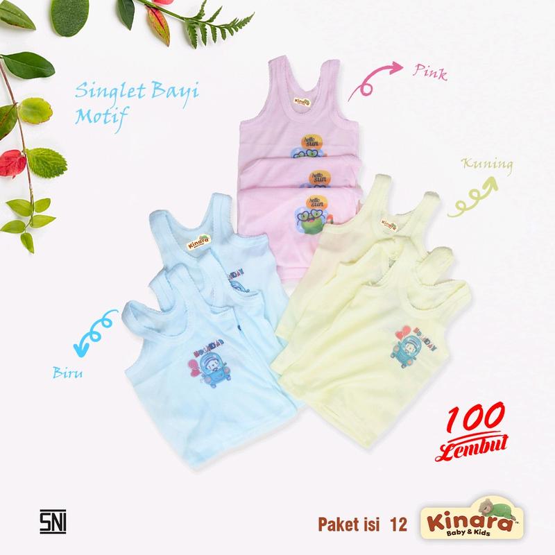 Kaos Dalam Bayi Dan Anak Isi 6 Pcs/Singlet Bayi Dan Anak Karakter Cewek Cowok 2