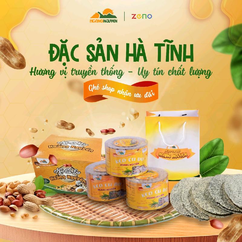TẶNG 1 HỘP combo 2 hộp KẸO CU ĐƠ HOÀNG NGUYÊN loại truyền thống 400g + tặng 1 hộp 400g.. Ăn Vặt