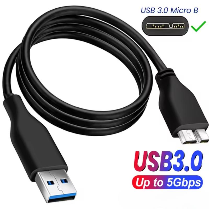 Cáp đồng bộ hóa dữ liệu, Cáp USB 3.0 loại A sang USB3.0 Micro B, cho ổ cứng ngoài, dây chuyển đổi HDD, truyền tốc độ cao