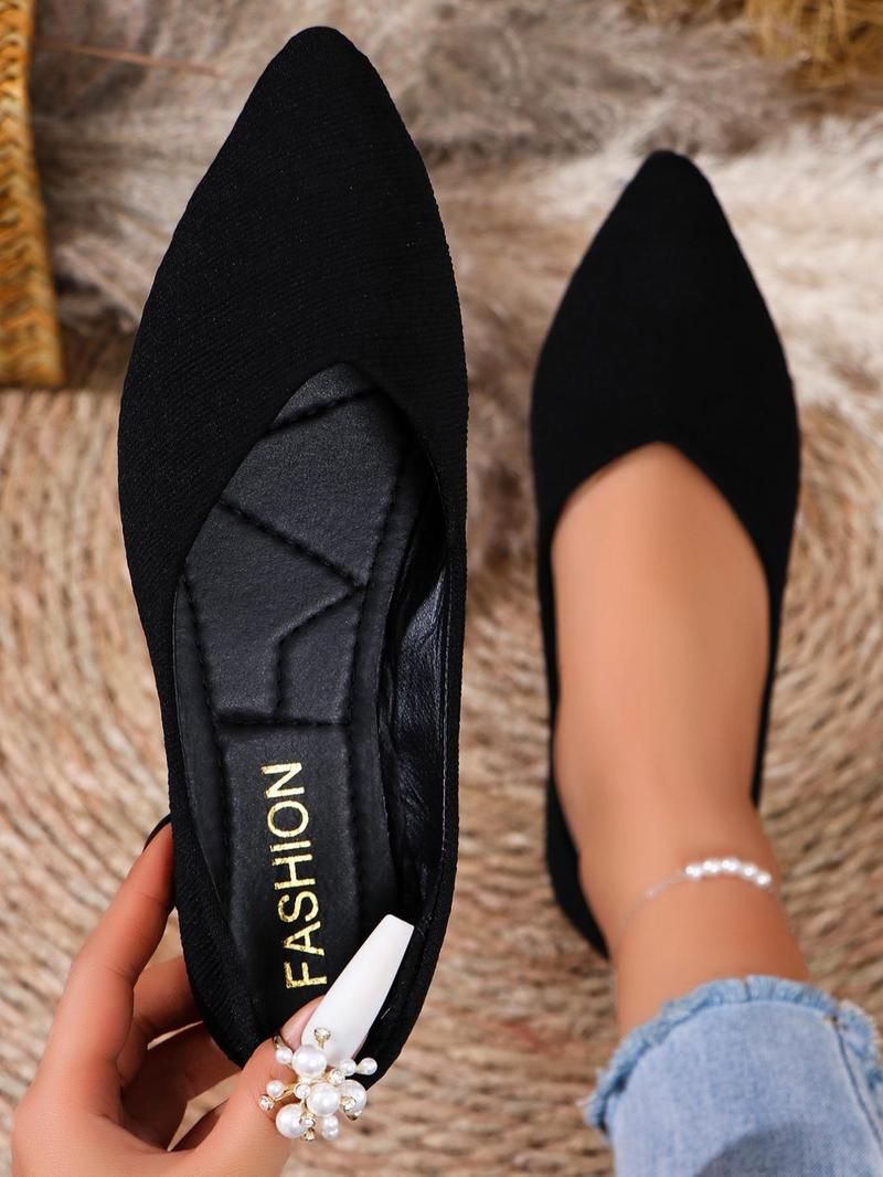 Product Introduction of Women's Elegant Minimalist Pointed Toe Thin Shoes, 1 Pair Trendy Casual Soft Breathable Flat Shoes, Chic All-match Shoes for Daily Wear 17