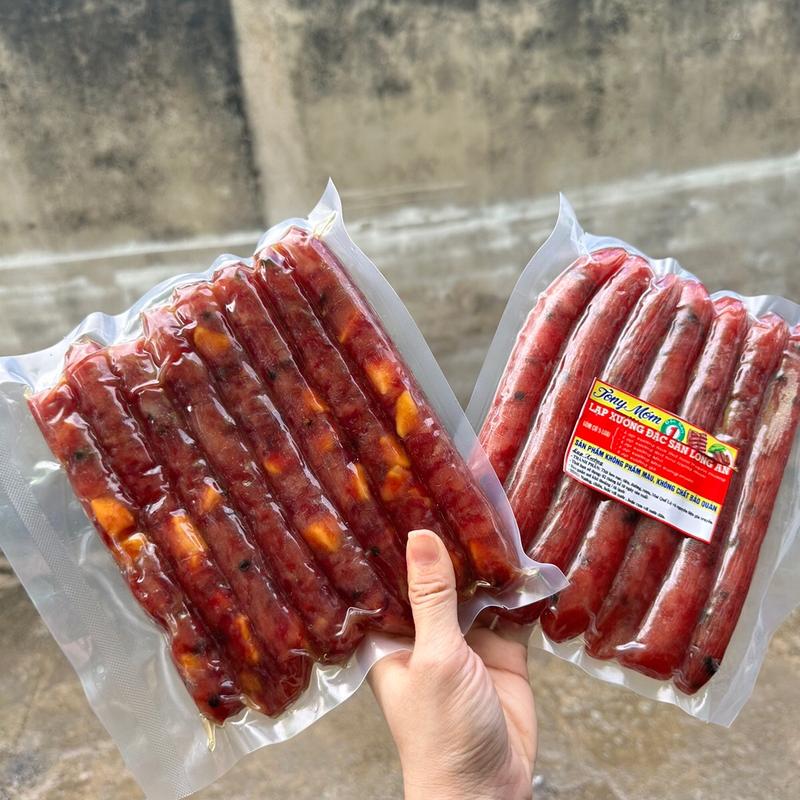  Combo 0,5Kg lạp xưởng khô trứng muối & 0,5 Kg lạp xưởng khô nạc   Nhà Tony Móm   Food 