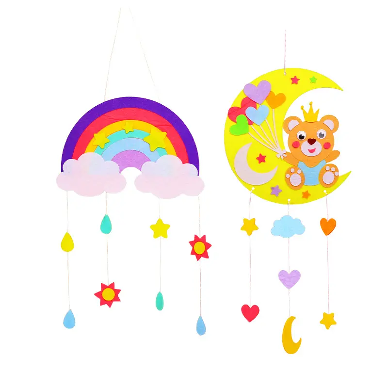 New Children's Handmade Material Kit Parent-Child Handmade DIY Gift Non-Woven Creative Dreamcatcher Ornaments